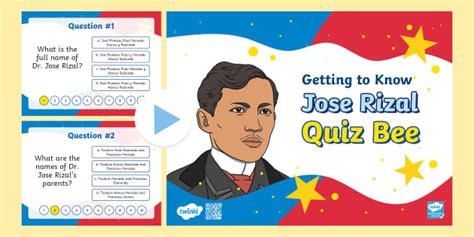 Jose Rizal Trivia Quiz .